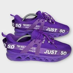 Just So So Shoes Mens Size 44 Purple Lightweight Athletic Walking‎ Sneakers Mesh